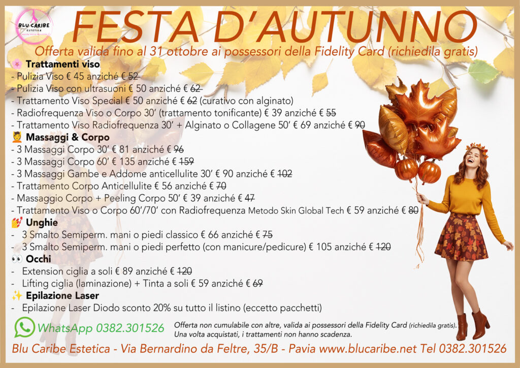 festa di autunno blu caribe
