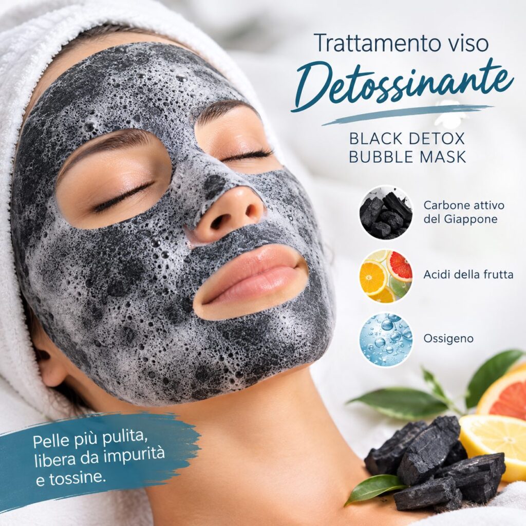 Trattamento Viso Detox con Black Detox Bubble Mask
